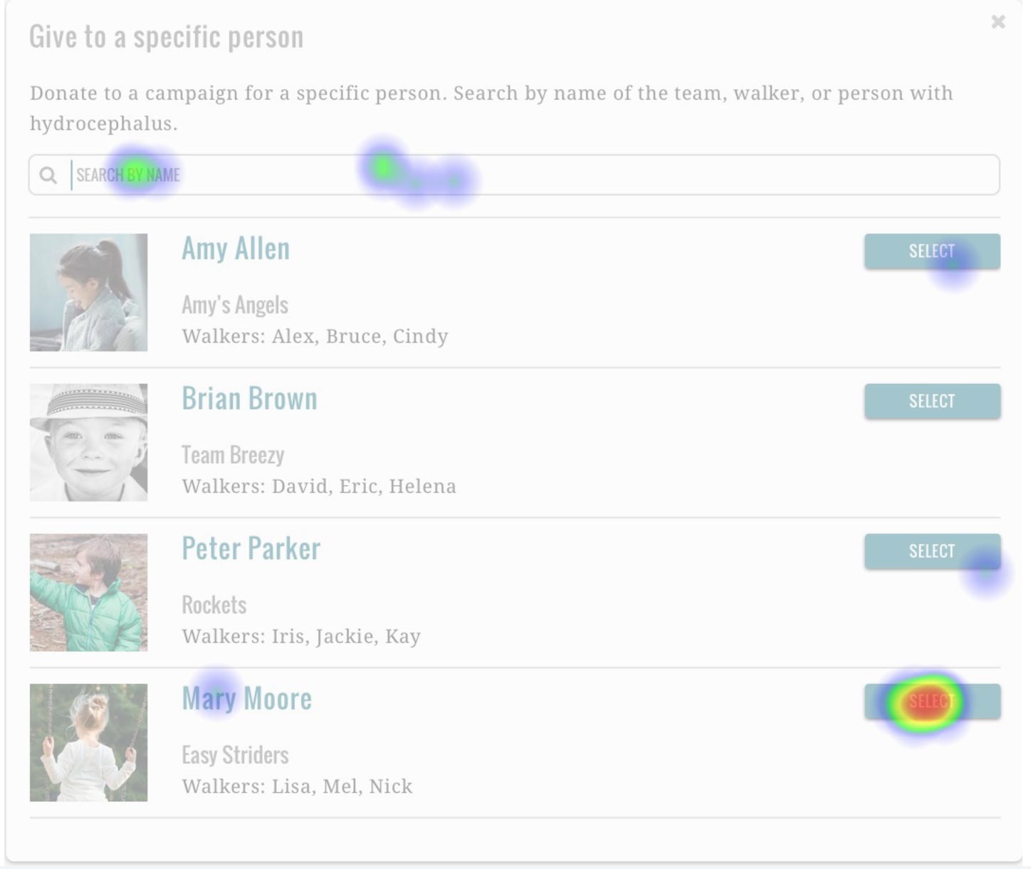mockups high-fidelity testing for donating