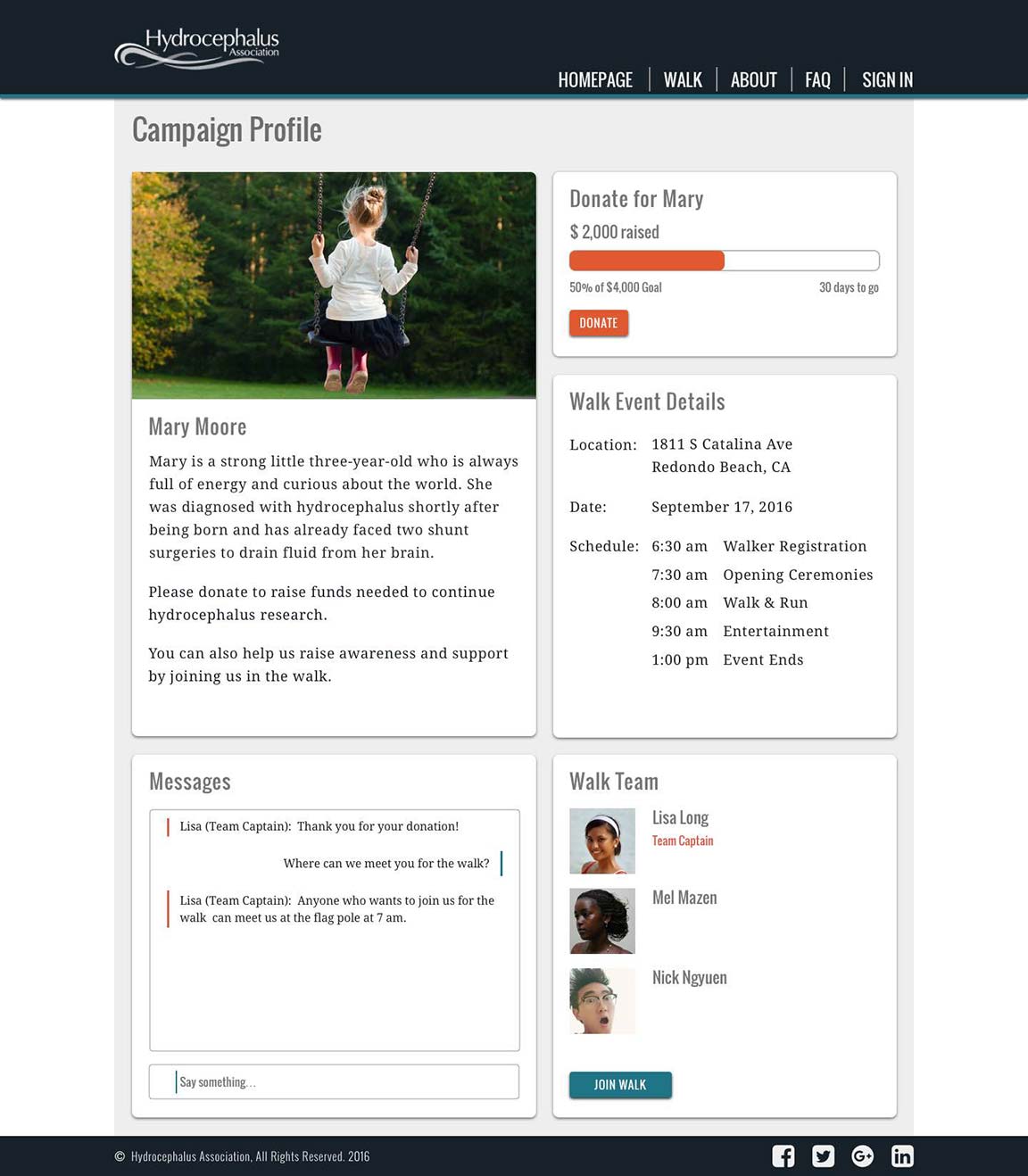 campaign profile mockup