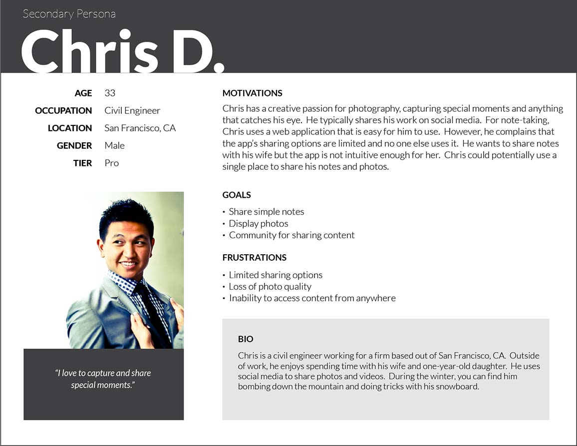 secondary user persona