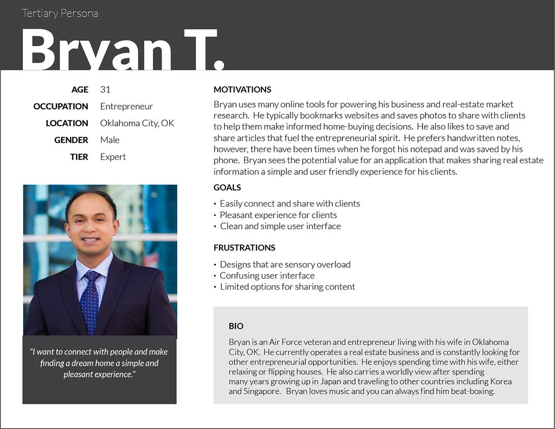 tertiary user persona