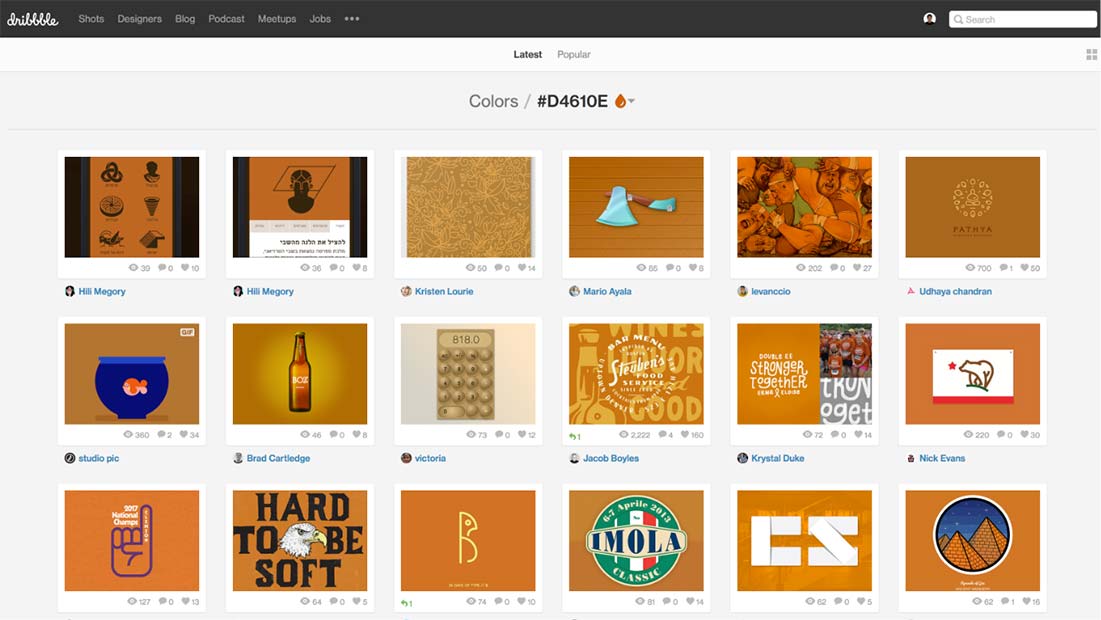 dribbble color picker