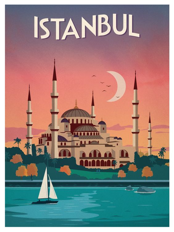 nostalgic travel poster